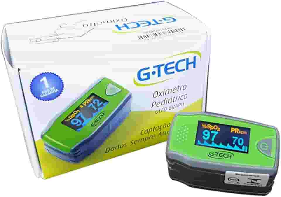 Oxímetro De Dedo infantil Profissional Alto Contraste e Fácil Leitura G-Tech