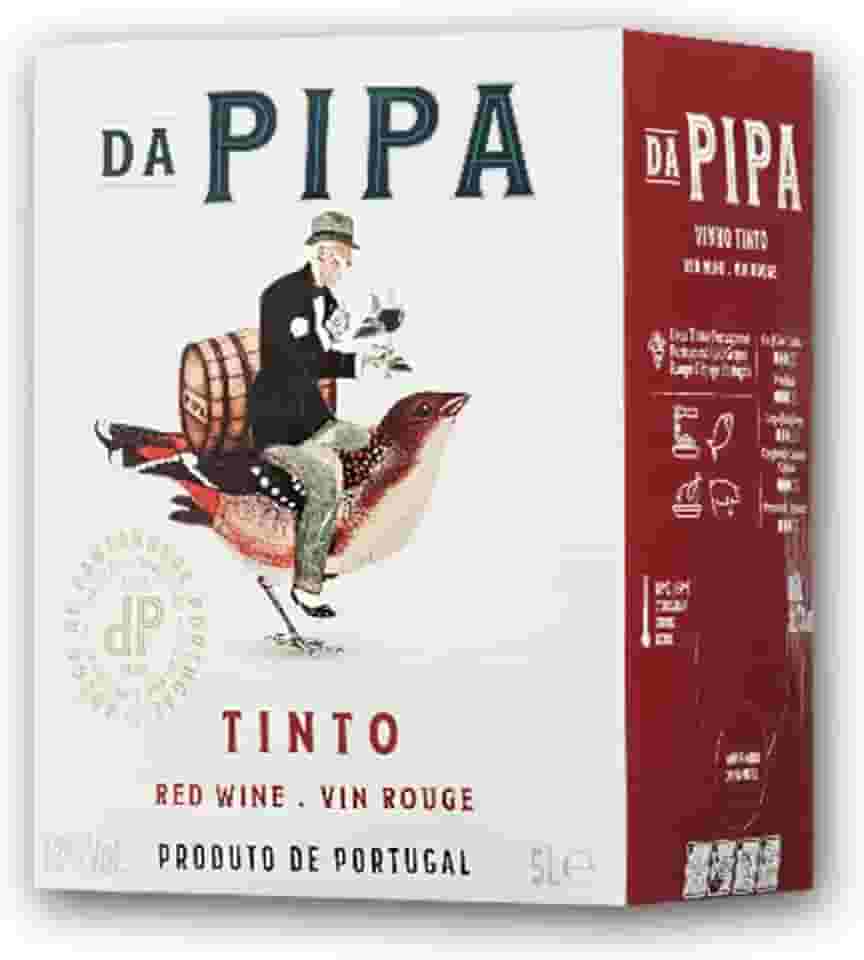 Vinho Tinto Português Meio Seco Da Pipa Bag In Box 5 Litros
