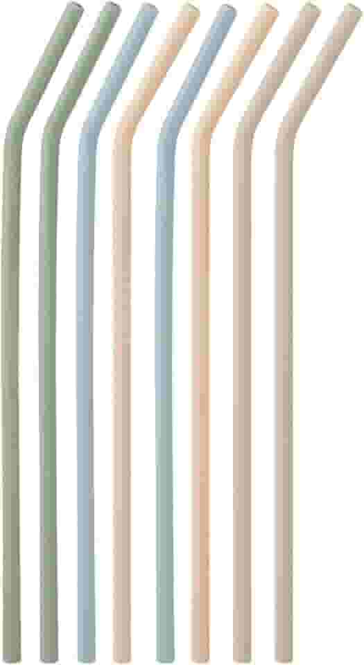 8 canudos de silicone reutilizáveis e livres de BPA – Canudos para beber padrão de grau alimentício, canudos reutilizáveis para viagem