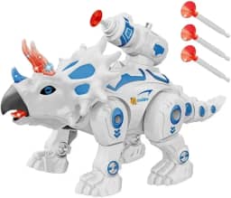 Dinossauro de Brinquedo Interativo com Lançador de Dardos, Som e Luz