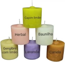 Kit com 6 velas 90g arcanjo velas - aromáticas perfumadas com essência