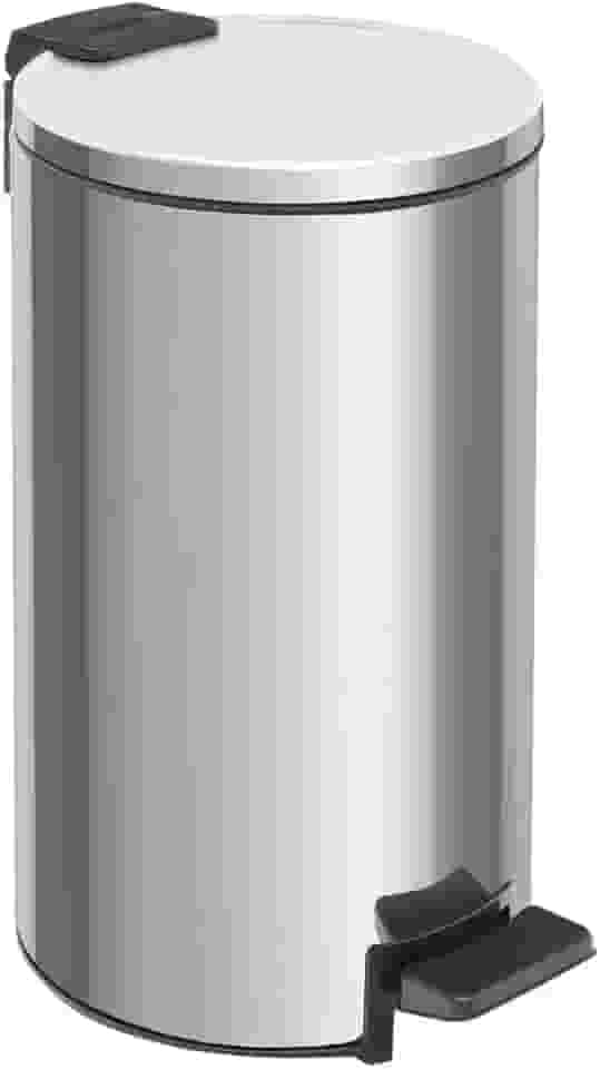 Lixeira com Pedal Tramontina Loop em Aço Inox com Acabamento Polido e Balde Interno 5 L