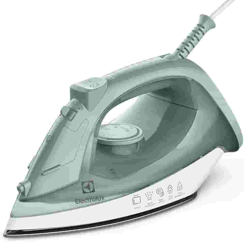 Electrolux Ferro de Passar Roupa Seco e Vapor base antiaderente vapor vertical extra 1200W cabo 1,35m verde ESI11 220v
