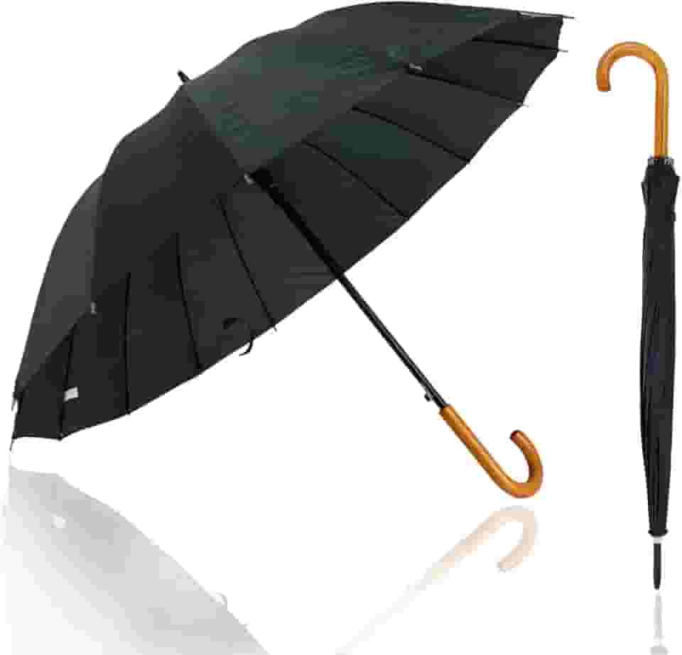 Guarda Chuva 16 Hastes Automático Reforçado Contra Vento Cabe na Bolsa