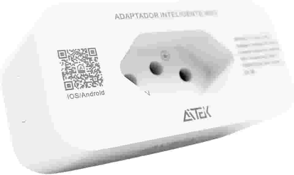 Tomada Inteligente Smart Compacta WiFi com Controle por App Agendamento Bivolt 2.4 GHz Automação Residencial Casa Inteligente
