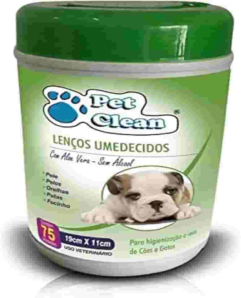 Lenço Umedecido para Filhotes 75 Unidades, Pet Clean