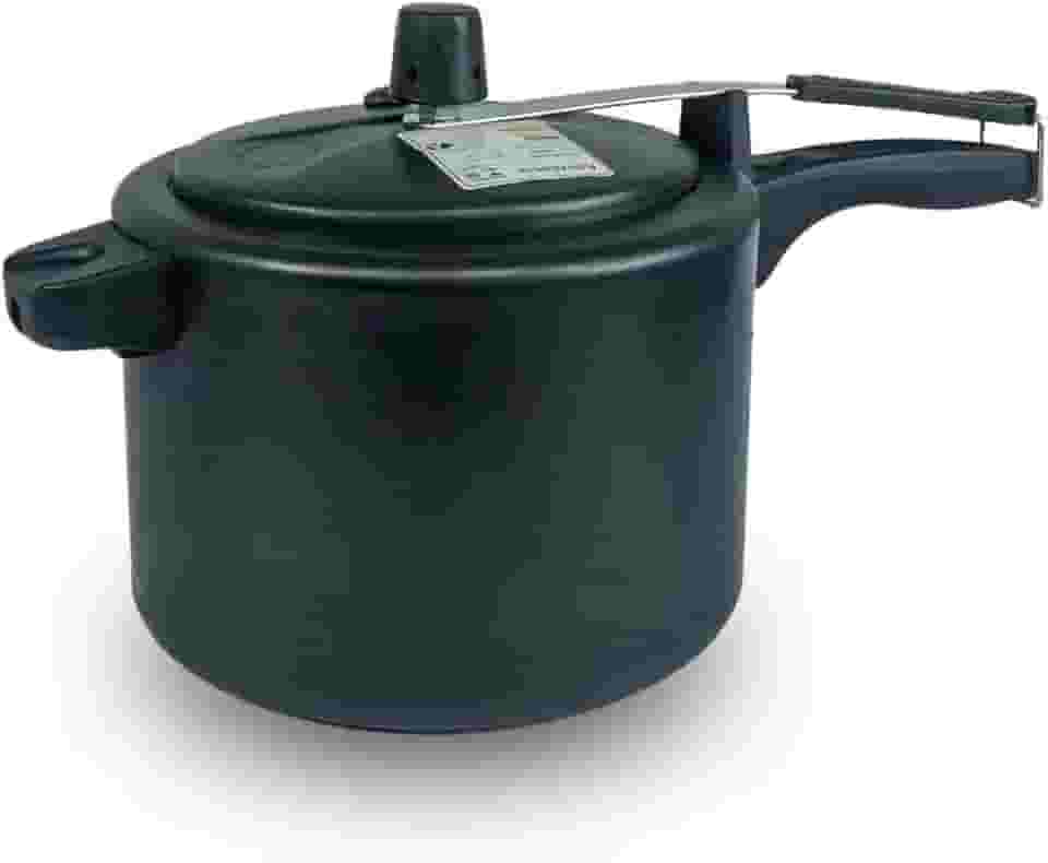 Global Panela De Pressão Antiaderente, 4,5 Litros, Revestimento em Teflon, Com Alças Laterais (Preto)