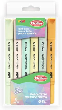Marca Texto Gel Wow Pastel 6 unidades sortidas