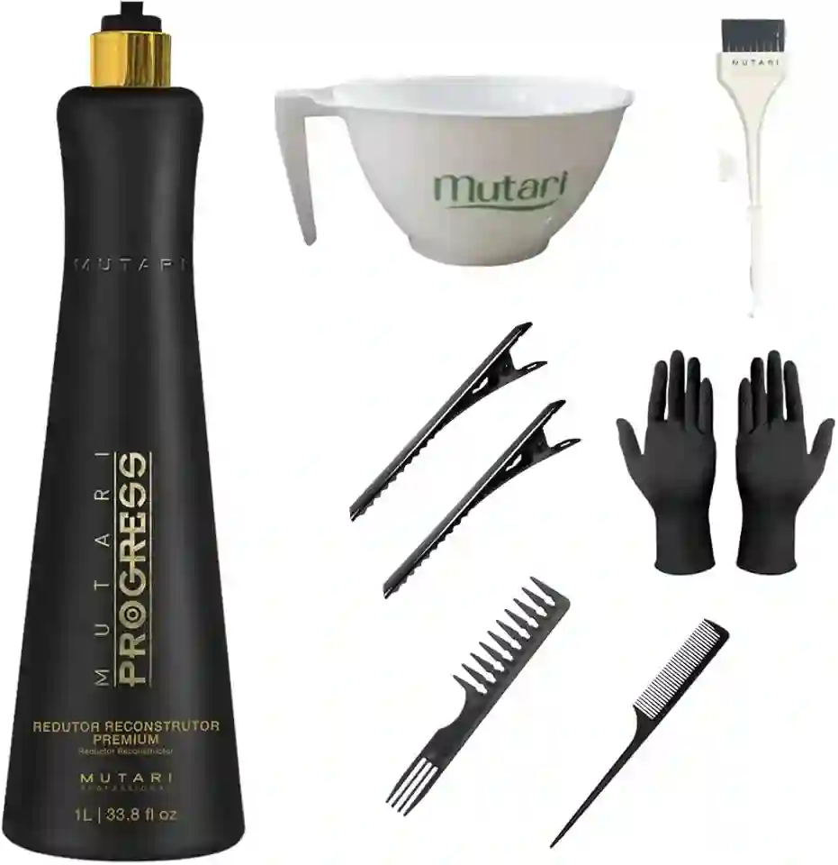 Selagem Progressiva Sem Formol Mutari Progress 1L - Alisamento e Tratamento Completo