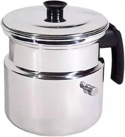 Leiteira com apito 3,5 litros fervedor de leite apito sonoro aviso cozinha multiuso n°18 alumínio