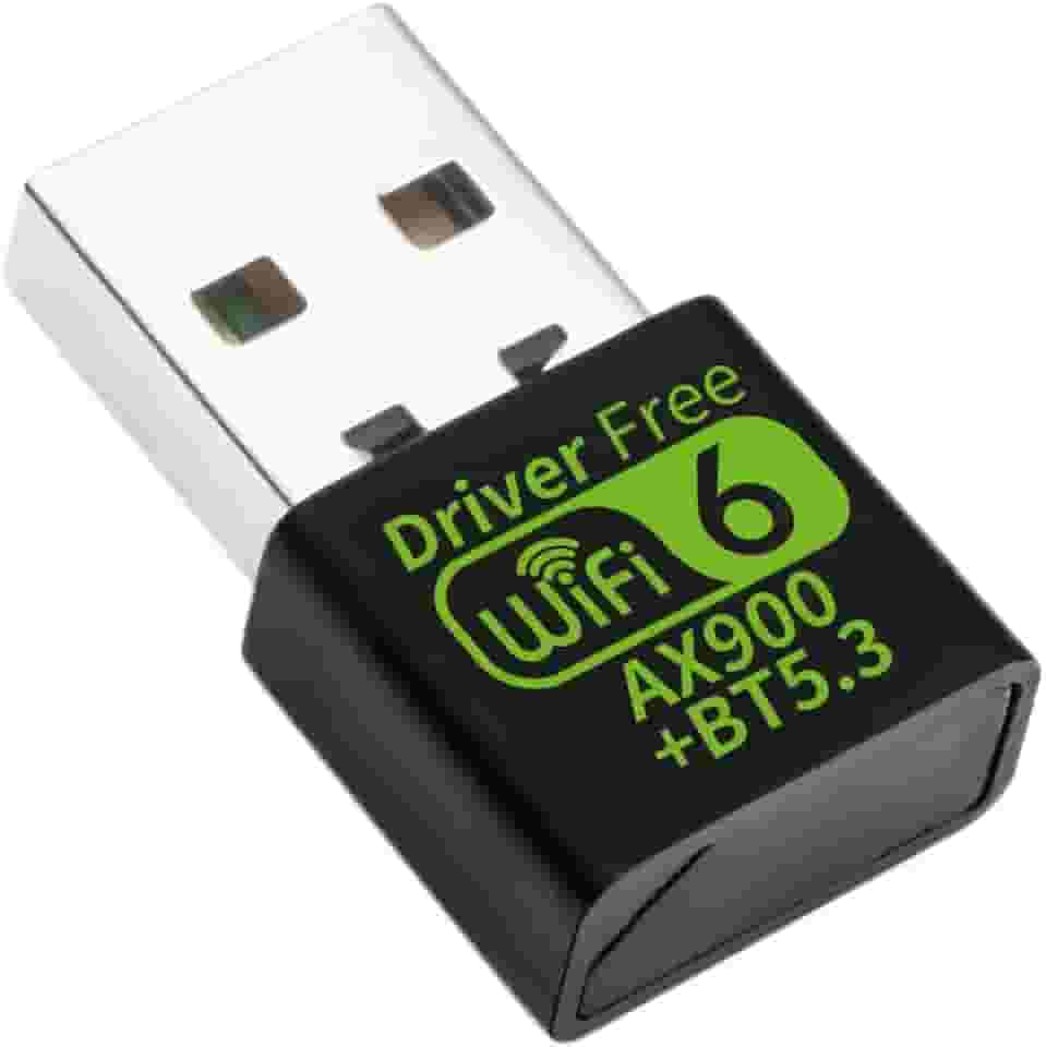 Adaptador combo USB WiFi 6 AX900 Bluetooth 5.3 – Chip RTL8851BU, banda dupla de 2,4 GHz/5 GHz até 900 Mbps, antena embutida, Plug & Play, placa de rede sem fio USB 2.0 para PC/laptop