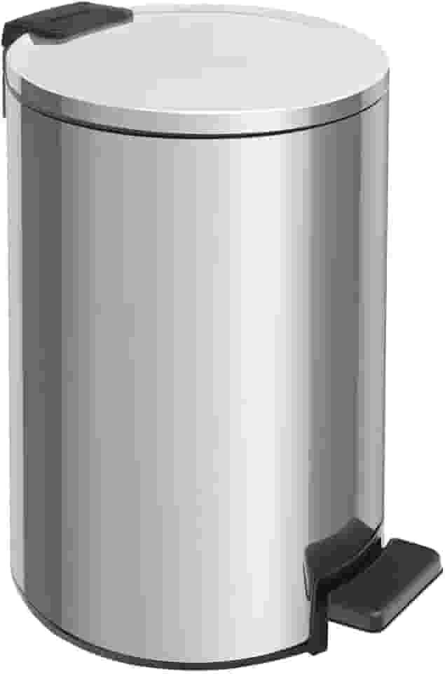 Lixeira com Pedal Tramontina Loop em Aço Inox com Acabamento Polido e Balde Interno 12 L