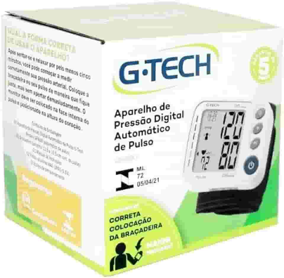 G-Tech Aparelho de pressão digital de pulso GP400, Branca