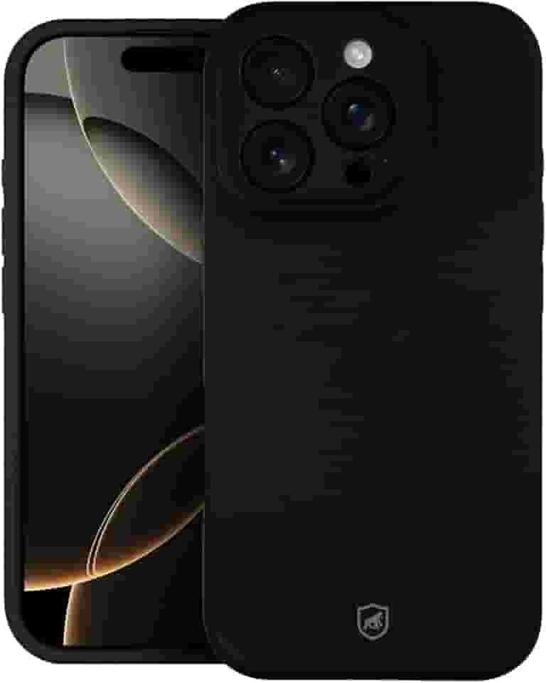 Gshield Capa Case Capinha Silicon Premium com Interior em Microfibra Antiderrapante Proteção Contra Impressão Digital, Arranhões, Quedas e Impactos para (Preta, iPhone 16 Pro)