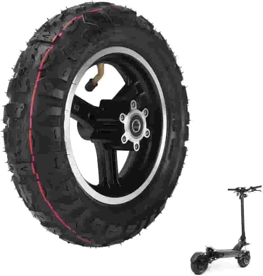 Pneu de scooter elétrico 10X3.0, pneu off-road de 25 cm com cubo e tubo interno, substituição de pneu pneumático para pneus de borracha engrossada 80/65-6 255X80 de equilíbrio elétrico
