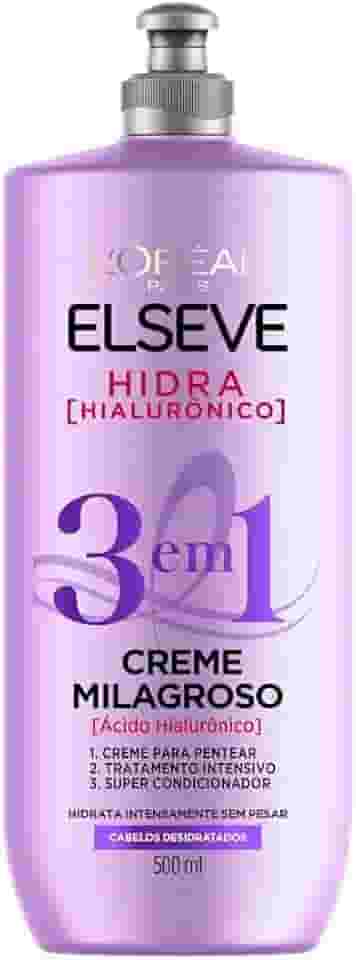 Creme Milagroso 3 em 1 Elseve Hidra Hialurônico 500ml
