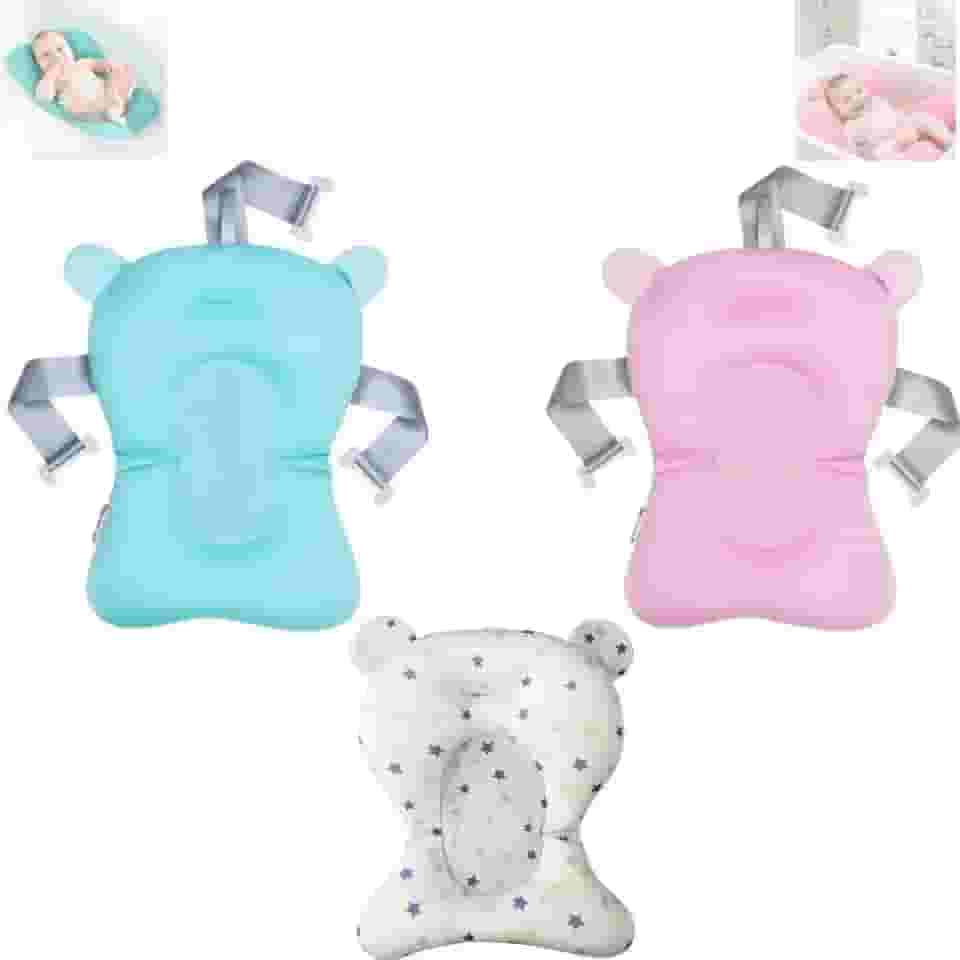 Almofada De Banho Para Bebê Universal Teu Baby Flutuante Boia Segura Infantil Anatômica Criança Banheira Azul Rosa (Azul)