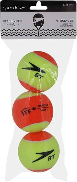 Speedo- Kit de Bollas Beach tennis, Único, Amarelo