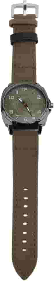 Homem analógico relógio analógico Ultra Thin Big Face vintage PU Strap Strap Japanese Quartz Movimento Mineral Glass Watch para atividades ao ar livre Reuniões de negócios