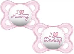 MAM Baby Kit Com 2 Chupetas Original Com Bico Simétrico de Silicone SkinSoft para Crianças 0-6 Meses Com Caixa Esterilizadora, Rosa e Neutra