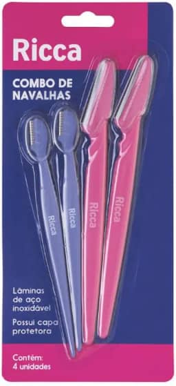 Ricca Conjunto com 4 Navalhas Para Sobrancelha