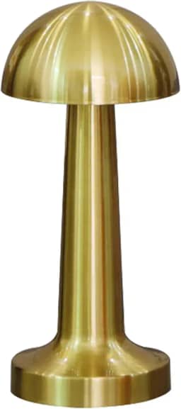 BEMMY Luminária de Mesa,Luminária Abajur Mesa Led 1800mAh Dimerizável Sem Fio Recarregável, Toque Candeeiro de Mesa Luz Noturna,Candeeiro de mesa recarregável USB (TD03-Golden)