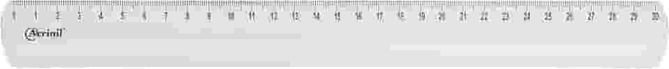 Régua de 30 cm cristal