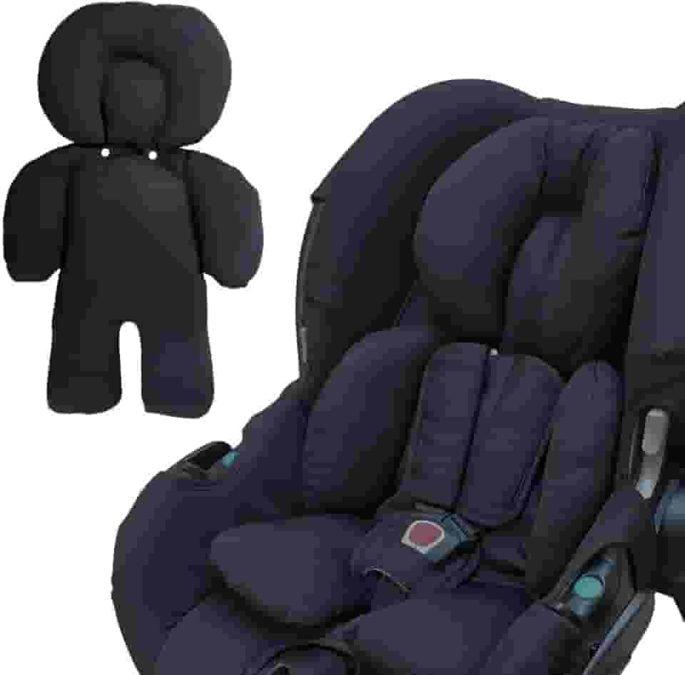 Almofada Redutor Bebê Conforto Carrinho Protetor Ninho Universal Cadeirinha Monolo (Preto)