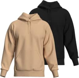 Kit 2 Blusas De Moletom Lisa Com Bolso Canguru E Capuz