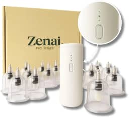 Zenai - Kit 12 Ventosas Octogonais com Bomba Automática | Recarregável e Reutilizável | Ideal para Clínicas, Massoterapeutas e Esteticistas