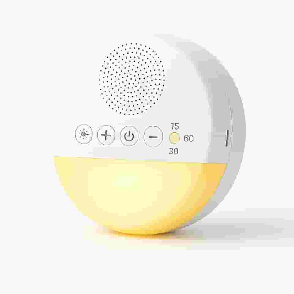 Máquina de Som Ruido Branco White Noise Sleep Machine Aparelho de Som Ruído Branco com 20 Sons Calmantes, Luz Noturna e Timer – Acalma Bebês, Melhora o Sono de Crianças e Adultos