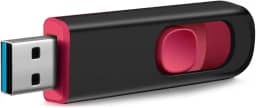 Pen drive USB 3.0 64 GB, pen drive USB 3.0, pen drive para armazenamento de dados, preto/vermelho