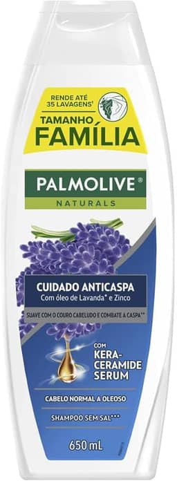 Shampoo Tamanho Grande Palmolive Naturals Anticaspa Lavanda 650ml Shampoo Tamanho Grande