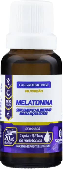 Melatonina em Gotas 0,21mg por Gota - Catarinense 20ml Sem Sabor