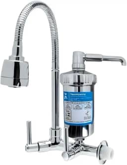 Torneira Filtro Parede Base de Abs Cano Gourmet