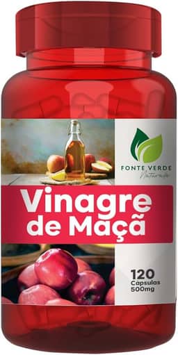 Fonte Verde Vinagre de Maçã em Cápsulas, 500mg, 120 Cápsulas, Sem Glúten