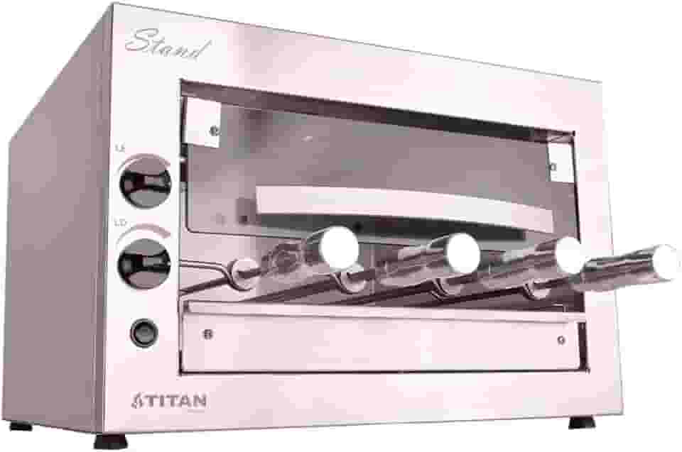 Churrasqueira a Gás de Bancada para 4 Espetos GLP 220V Stand - Titan Eletro