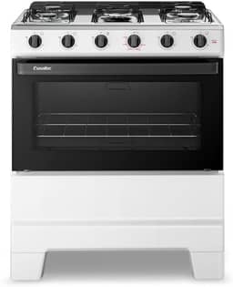 Fogão de Piso 5 Bocas Esmaltec F5ISB Ideal Pop | Mesa em Aço Inox, Acendimento Manual, Branco