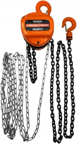 Talha Manual 1 Tonelada 1000KG 3M de Elevação com Corrente FAK13TM Carbon Fak