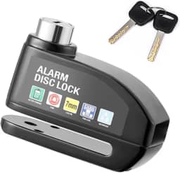 Trava de Disco Freio Cadeado Moto Sensor Sonoro Alarme Anti Roubo Furto Sirene Motocicleta Bicicleta Bike Proteçao Segurança