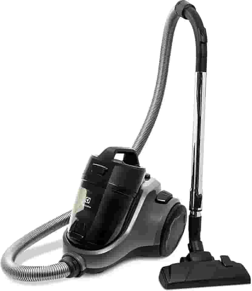 Aspirador de pó sem saco Electrolux easybox maior potencia 1600W silencioso compacto bocal estofados cabo retratil controle velocidade EAS30 cinza preto 127v