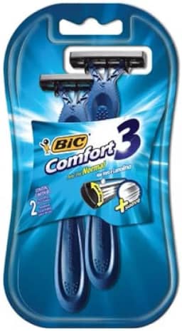 BIC Aparelho De Barbear Comfort 3 Advance Pele Normal 2 Unidades 8713171 Fita Lubrificante Com Aloe Vera
