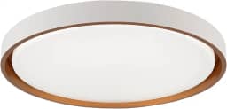 Plafon LED Montana, 41cm, Redondo Moderno, Branco e Cobre, 24W com 3 Temperaturas de Cor - Hevvy