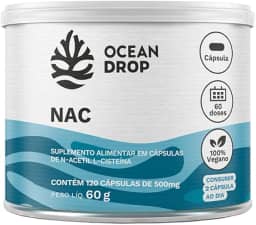 Suplemento Alimentar em Capsulas NAC de N-Acetil L-Cisteina 120 Capsulas de 500mg Ocean Drop