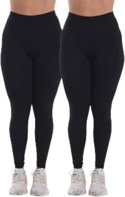 Kit 2 Calças Legging Feminina Treino Academia Fitnes