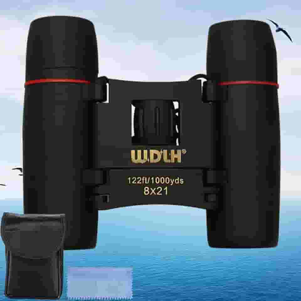 Binóculos de bolso 8 x 12 para adultos, mini binóculos dobráveis leves para viagens, caminhadas, teatro, eventos ao ar livre, observação de pássaros