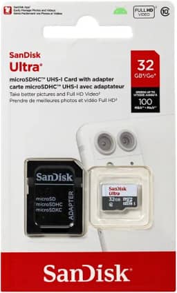 SanDisk Cartão de memória ultra 32GB UHS-I/Class 10 Micro SDHC com adaptador - SDSDQUAN-032G-G4A