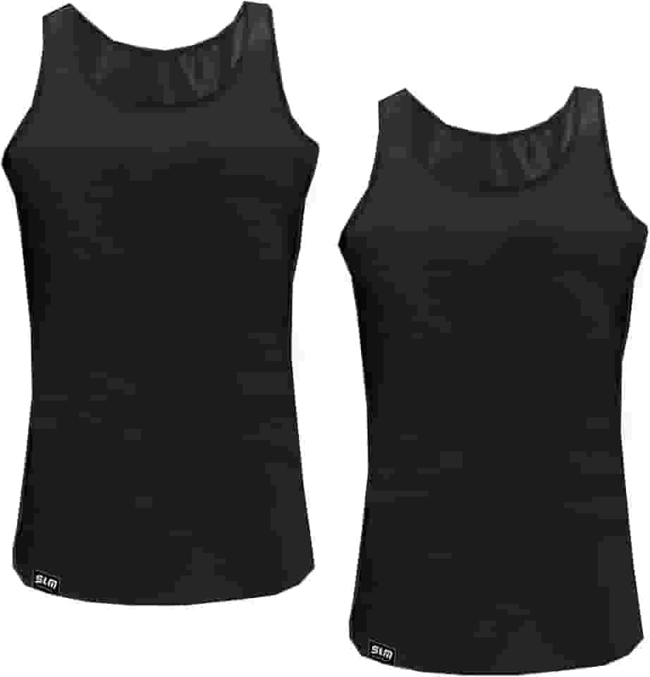 KIT 2 Cintas Modeladora Masculina Colete Redutor Postura Bodyshaper Slim Fitness