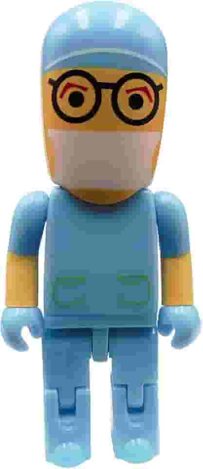 Pen drive USB de 64 GB para cirurgião e enfermeira pen drive (azul)