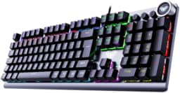 Teclado Mecânico AULA F3018 ABNT2 Blue Switch RGB Cabo Reforçado em Tecido Full Size